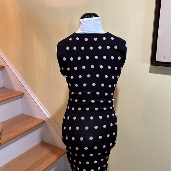 BCBGMaxAzria Black Polka Dot Fitted Dress - Picture 7 of 9
